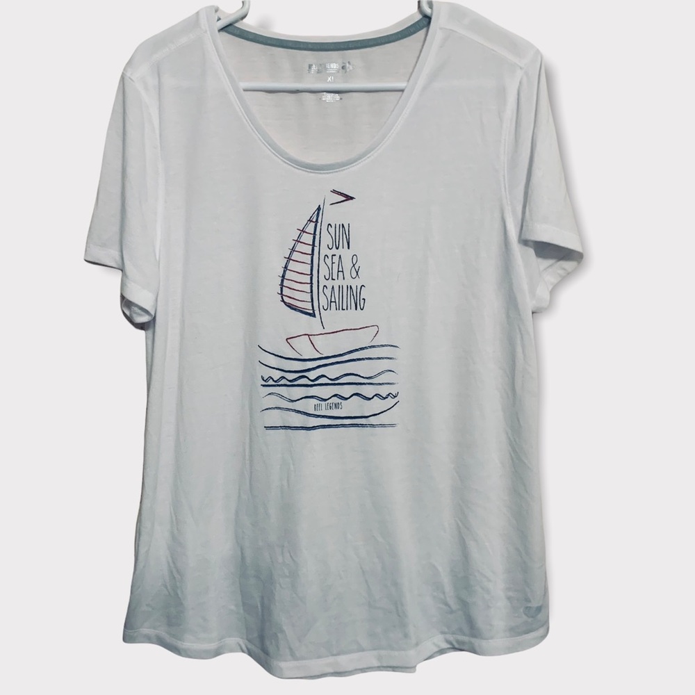 Reel Legends Sun Sea and Sailing Tee XL